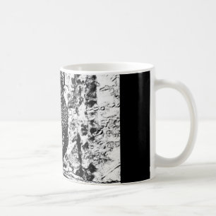 Dessin noir et blanc du coq sur Mug
