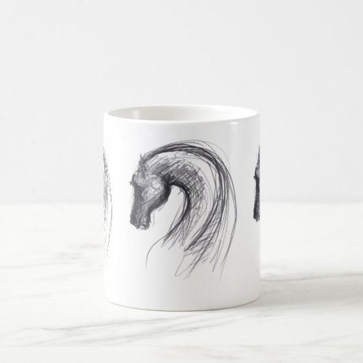 Dessin original 1 Cheval Année Zodiac Mug (Centre)