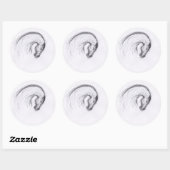 Dessin original 2 Cheval Année Sticker Zodiac (Feuille)