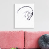 Dessin original 2 Cheval Année Zodiac Impression d (Insitu(Salon))