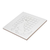 Dessin original Chien chinois Année 2018 Carreaux (Côté)