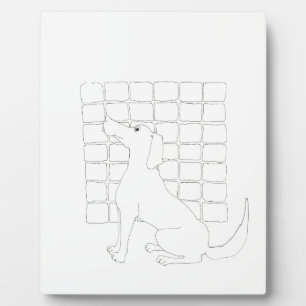 Dessin original Chien chinois Année 2018 Plaque