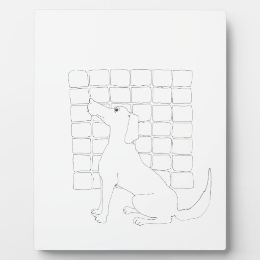 Dessin original Chien chinois Année 2018 Plaque (Devant)