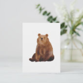 Dessin ours brun briefkaart (Staand voorkant)