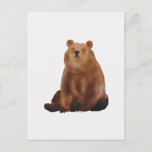 Dessin ours brun briefkaart