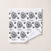 Dessin personnalisé Goldendoodle Chien (Gant de toilette)