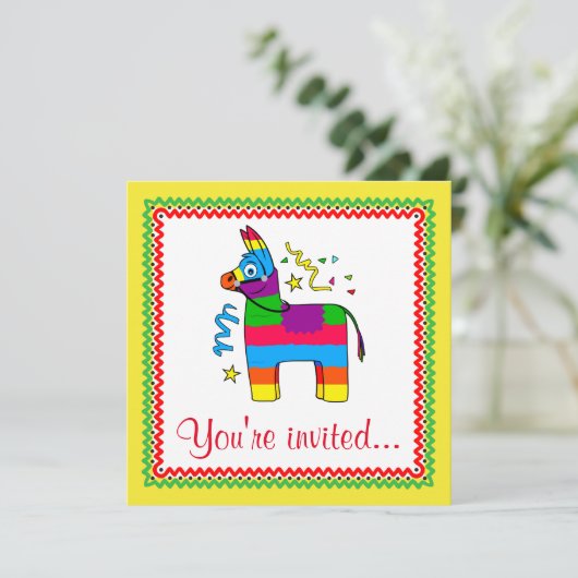 Dessin Pinata Invitation Anniversaire (Debout devant)