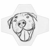 dessin pitbull simple amoureux des chiens noir bla (Plat)
