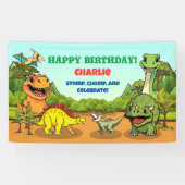 Dessin Préhistorique Dinosaur Bannière de fête d'a (Horizontal)