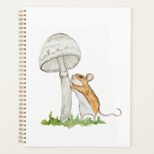 Dessin réaliste d'une souris et d'une mushr de cha