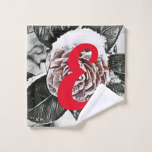 Dessin Rose de neige congelée (Gant de toilette)