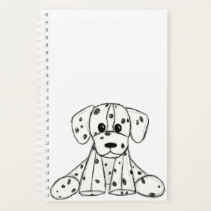 Dessin simple de contour de chien en peluche dalma