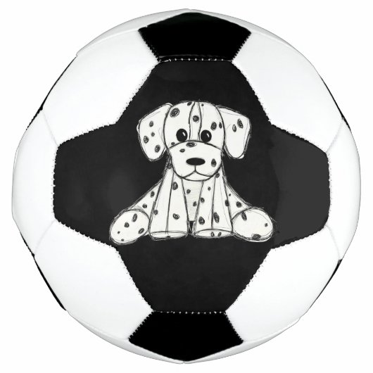 Dessin simple de contour de chien en peluche dalma (Devant)