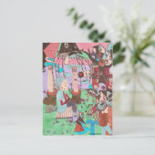 dessin surréaliste par faustine, carte postale (Debout devant)