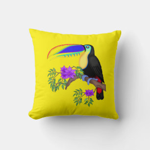 Dessin Toucan Jungle Oiseau Jeter Oreiller Décor