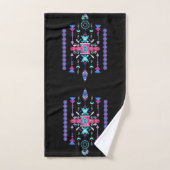Dessin tribal violet (Serviette à main)