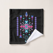 Dessin tribal violet (Gant de toilette)