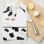 Dessin Vache de campagne serviette de cuisine (Quart Plié)