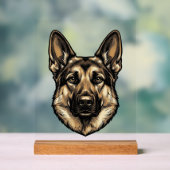 Dessin vectoriel de chien de berger à gravure vint (Neutre)