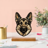 Dessin vectoriel de chien de berger à gravure vint (Mariage)