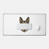 Dessin vectoriel de chien de berger de gravure vin (Clavier et souris)