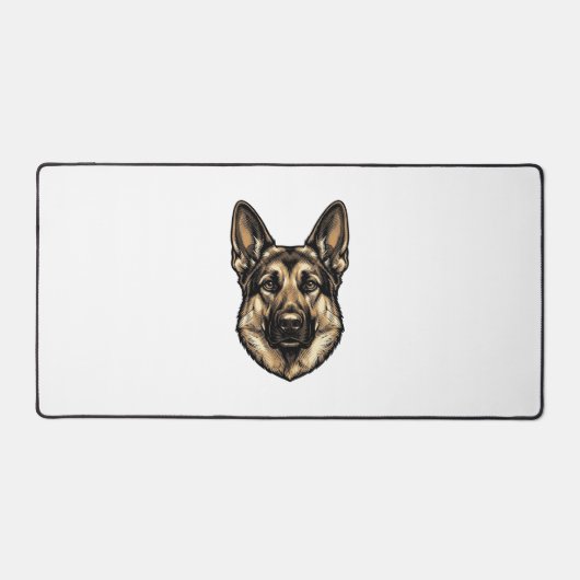 Dessin vectoriel de chien de berger de gravure vin (Recto)