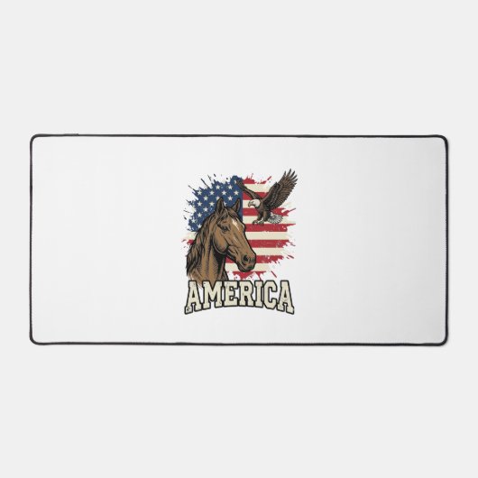 Dessin vectoriel patriotique de l'aigle de cheval (Recto)