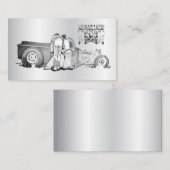 Dessin Vieux Couple Et Carte de visite De Rue (Devant / Derrière)