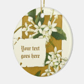 Dessin vintage blanc jasmin ornement (Gauche)