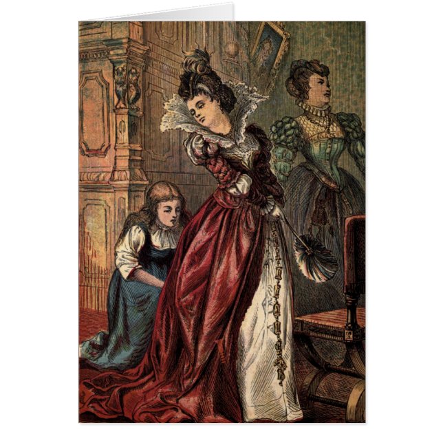 Dessin vintage : Cendrillon et les soeurs (Devant)