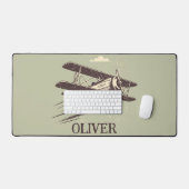 Dessin vintage classique biplan personnalisé (Clavier et souris)