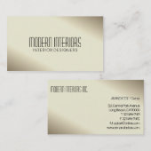 Dessinateur d'intérieurs - cartes de visite (Devant / Derrière)