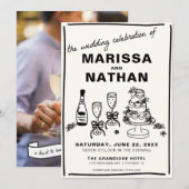 Dessiné ensemble avec Faire-part de mariage photo (Devant / Derrière)