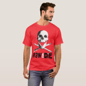 "Dessinez ou mourez" T-shirt rouge (Devant entier)