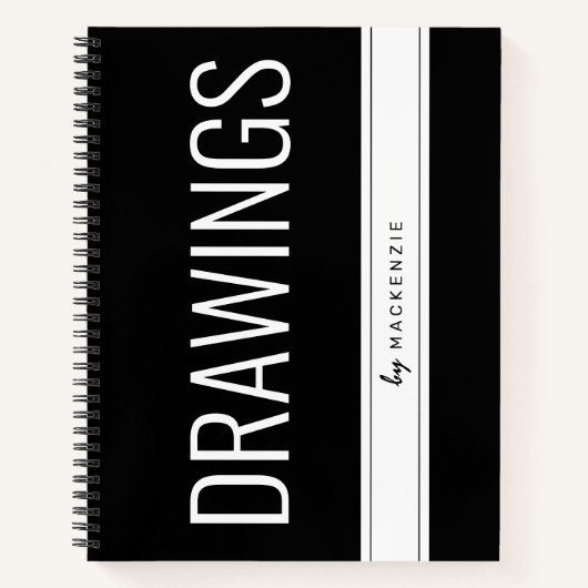 Dessins Carnet Grand Titre Personnalisé (Devant)