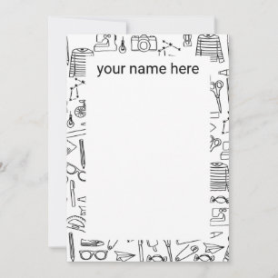 Dessins de Doodles personnalisés Cartes pour notes