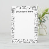 Dessins de Doodles personnalisés Cartes pour notes (Debout devant)