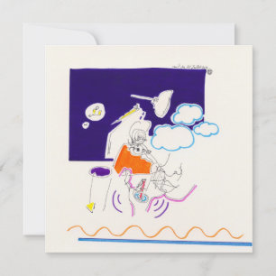 Dessins de nuit et de sieste 11 Invitation Carré é