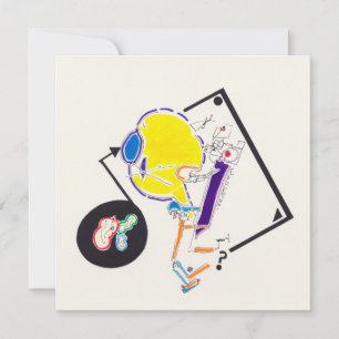 Dessins de nuit et de sieste 15 Invitation Carré é