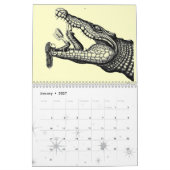 Dessins de stylo d'encre calendrier 2016 (Jan 2027)