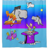 Dessins d'été rideau de douche turquoise (Devant)