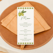 Dessins d'olives Menu Mariage