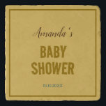 Dessous-de-plat Baby shower minimaliste moderne couleur or<br><div class="desc">Pensez-vous qu'il est difficile de choisir un design en fonction de votre personnalité et de vos goûts ? Peut-être que ce design rend votre travail plus facile. Regardez encore,  c'est certainement ce que vous cherchez.</div>