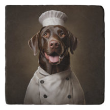 Chef de chien du laboratoire de chocolat