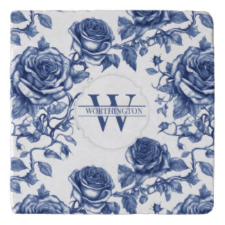 Dessous-de-plat Collection de Roses personnalisés Rose bleu