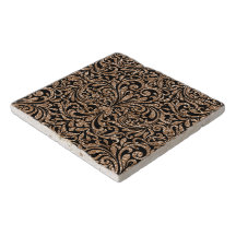 Elégante Trivet En Marbre Botticino