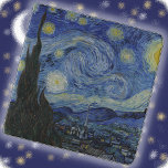 Dessous-de-plat Stone TRIVET - "Starry Night" - Vincent van Gogh<br><div class="desc">Une image de "Starry Night" (1889) de Vincent van Gogh est présentée sur ce Trivet en pierre de marbre carré. ► L'image ne peut pas être supprimée ou remplacée. ► Customisez/personnalisez en ajoutant du texte personnalisé dans votre choix de police (style, couleur, taille), ou une image ou un logo supplémentaire....</div>