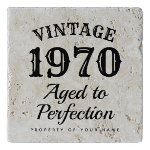 Dessous-de-plat Vintage âge à la perfection drôle 50e anniversaire