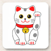Dessous-de-verre 招 き 猫, Manekineko (Chat chanceux, Chat Beckoning) (Devant)