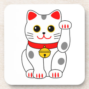 Dessous-de-verre 招 き 猫, Manekineko (Chat chanceux, Chat Beckoning)